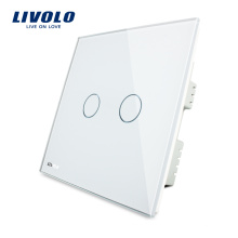 Livolo Domótica 12V / 24V Corriente continua Interruptor táctil de 2 cuadrillas VL-C302C-61